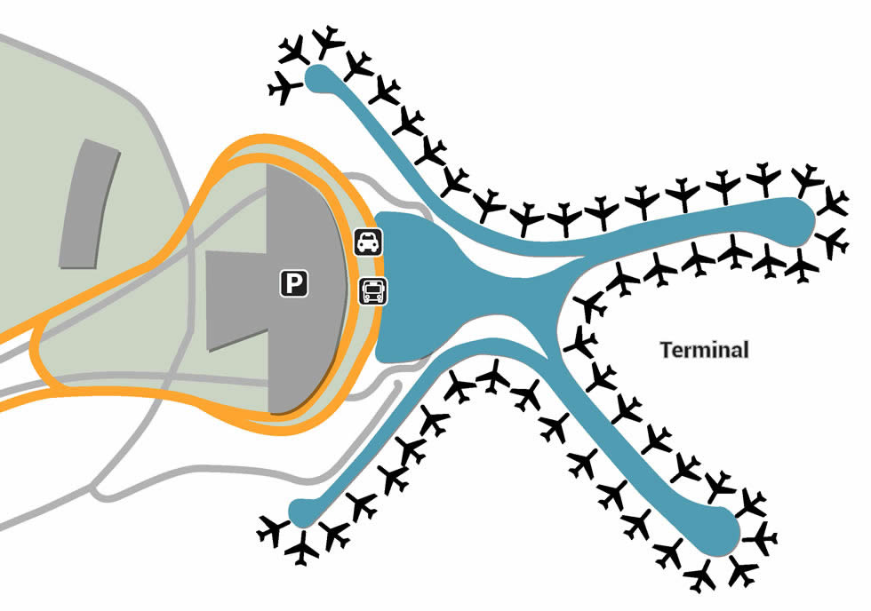 AUH airport terminals