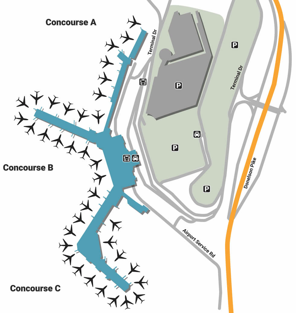 BNA airport terminals