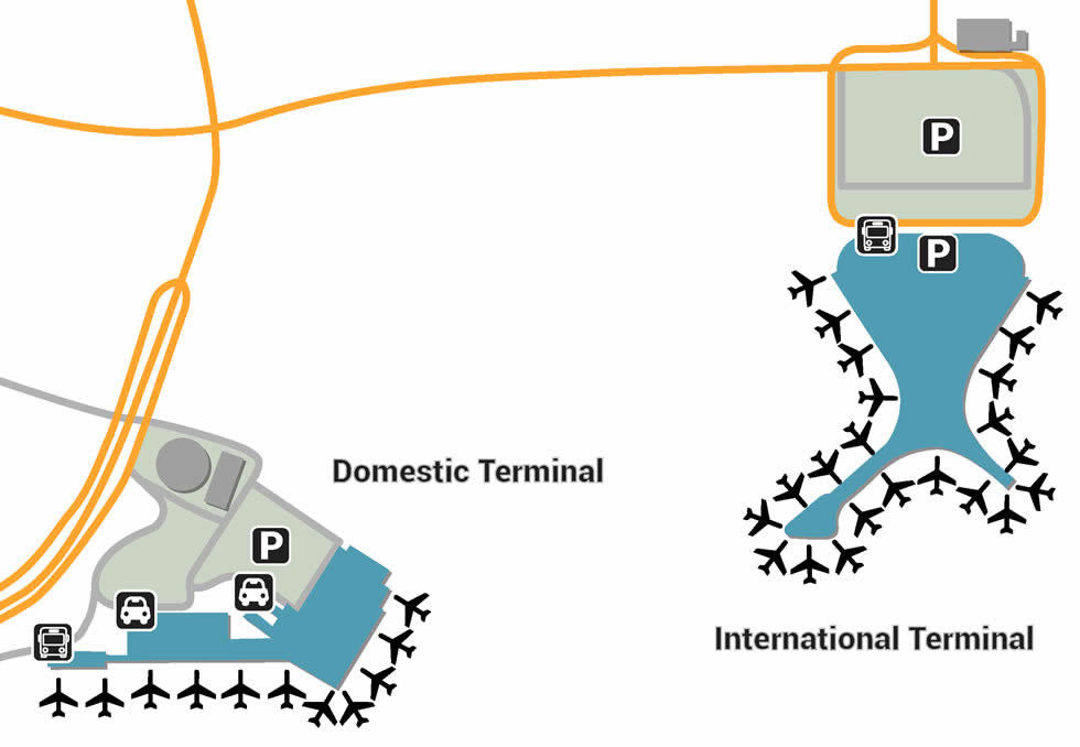 BOM airport terminals