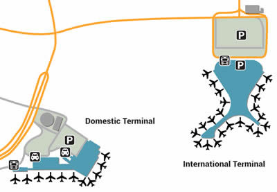 BOM airport terminals