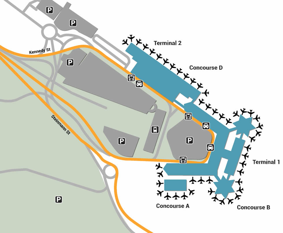 CGN airport terminals