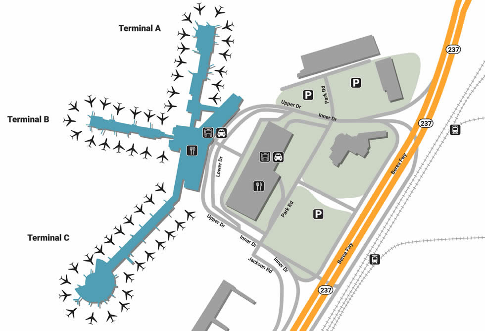 cle airport map