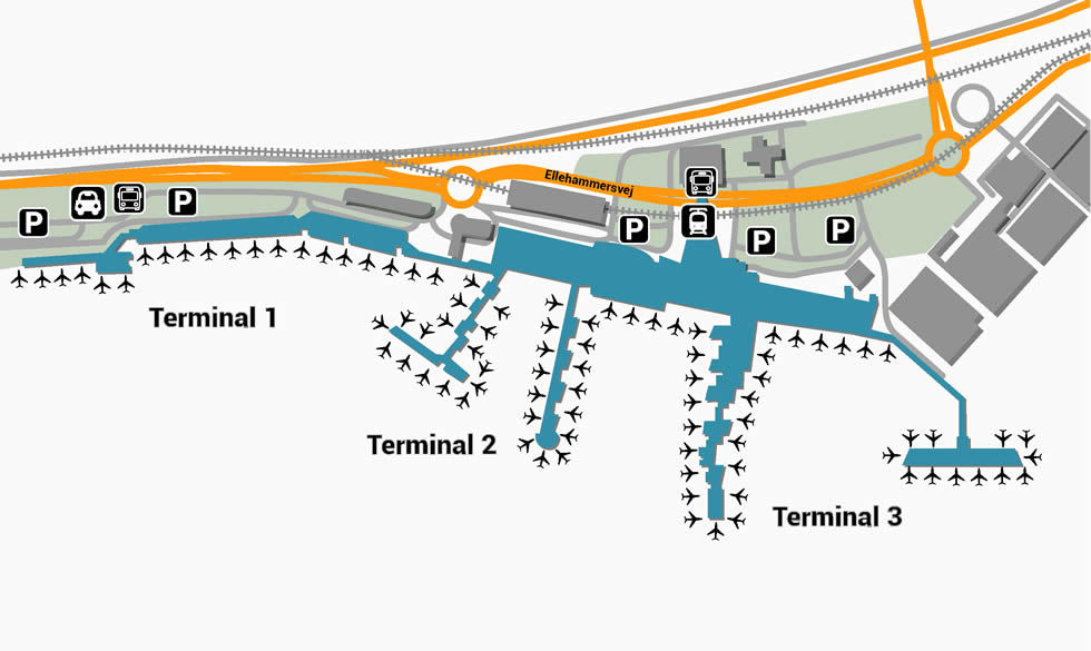 Copenhagen Denmark Airport Map