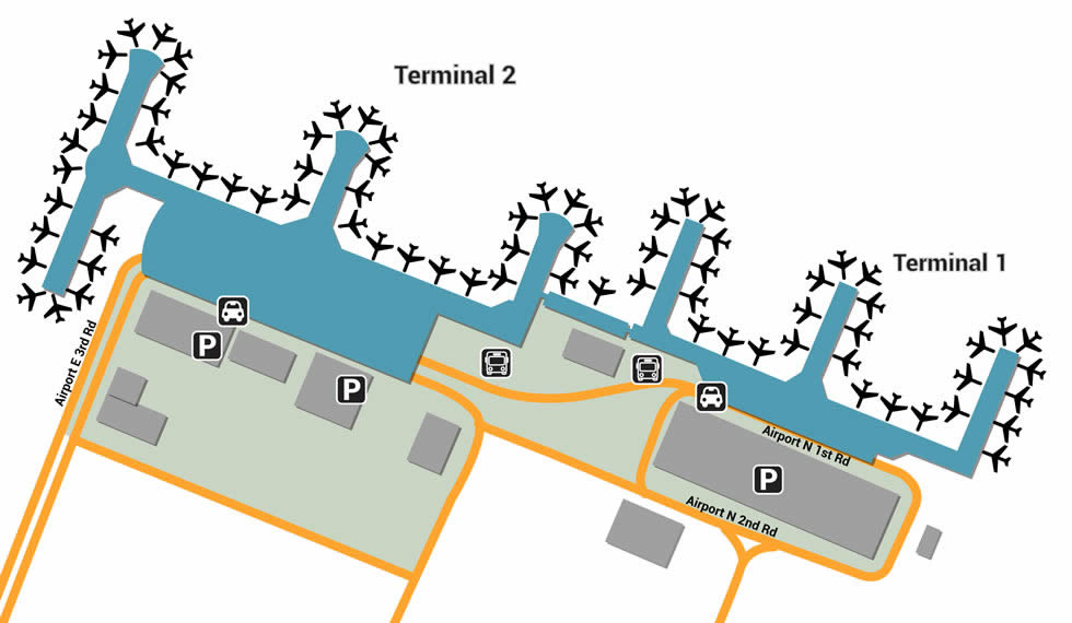 CTU airport terminals
