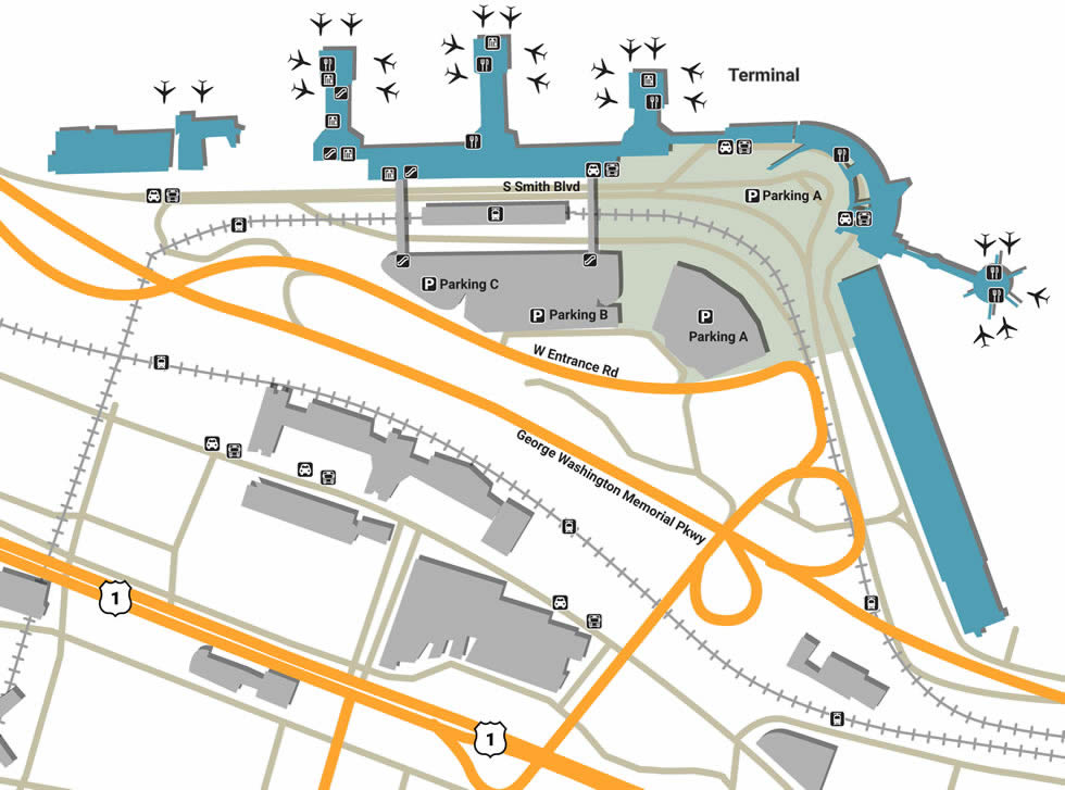 Map Of Dca Area