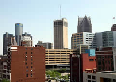 Landmark building in Detroit