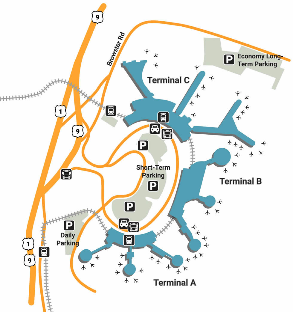 newark airport terminal map Ewr Airport Pick Up And Drop Off