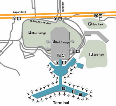 HOU airport terminals