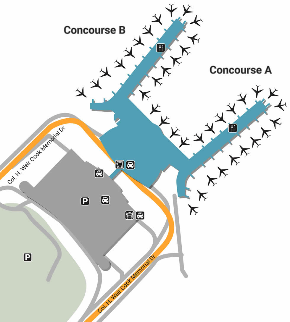 indianapolis airport terminal map Ind Airport Pick Up And Drop Off indianapolis airport terminal map