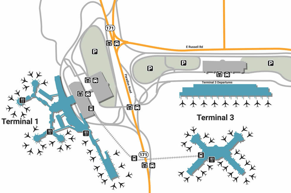 LAS airport terminals