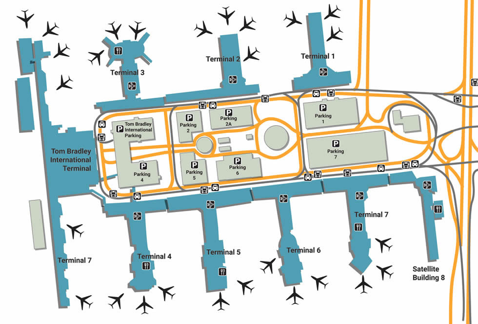 map of lax terminals Lax Airport Pick Up And Drop Off