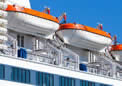 Lifeboats on the cruise