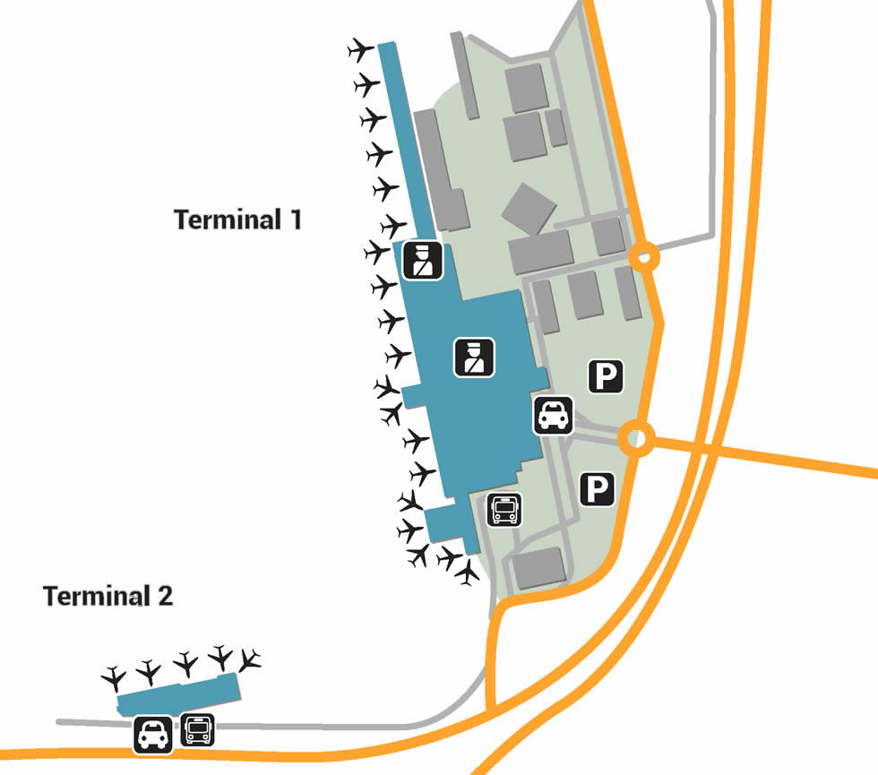 LIS airport terminals