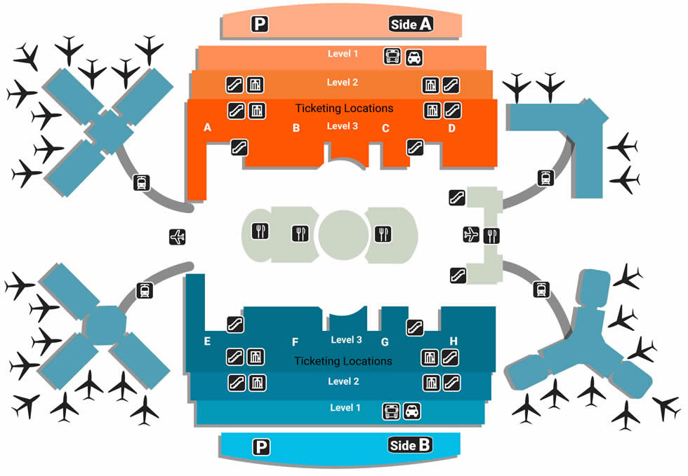 MCO Airport Map – Orlando Airport Parking Map