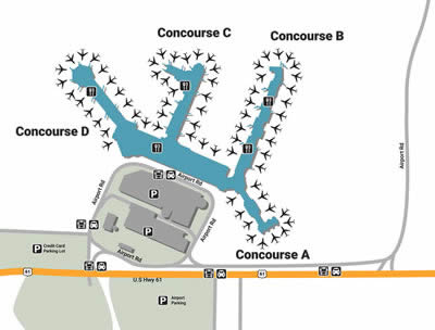 MSY airport terminals