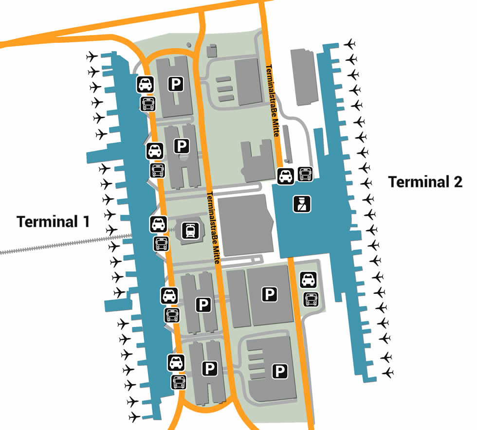 Munich airport terminals