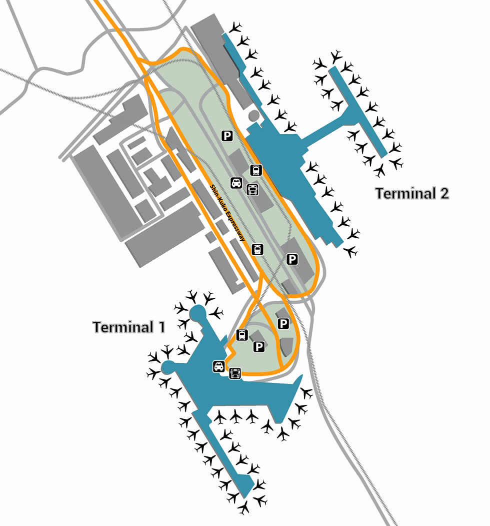 NRT airport terminals