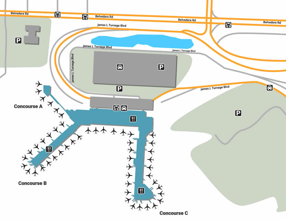 PBI airport terminals