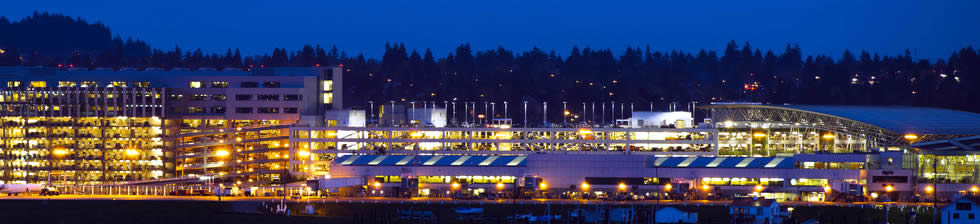 Portland PDX shuttles in terminals