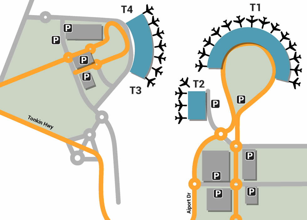 PER airport terminals