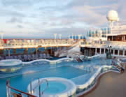 Cruise ship swimming pools