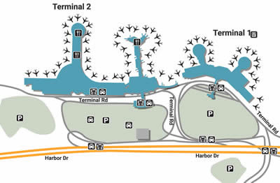 SAN airport terminals