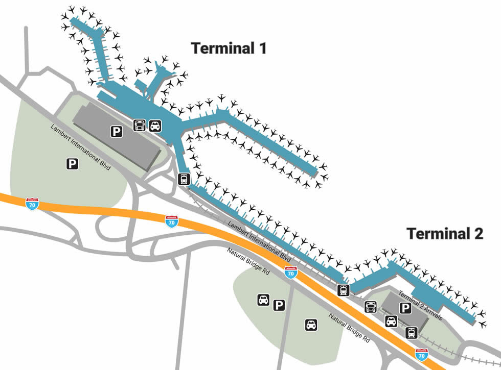 map of st louis airport Stl Airport Pick Up And Drop Off map of st louis airport