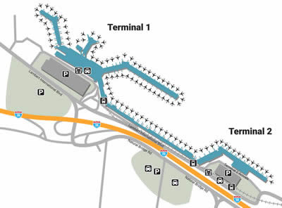 STL airport terminals